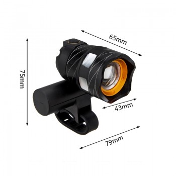 15000LM T6 LED USB Line Rear Light Adjustable Bicycle Light 3000mAh Rechargeable Battery Zoomable Front Bike Headlight Lamp