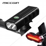 MICCGIN LED Bike MAX 1000LM Front Rear Bicycle Light Set Lantern For Bicycle Cycling Flashlight T6 18650 USB Rechargeable Lamp