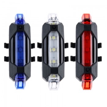 Portable USB Rechargeable Bike Light Bicycle Tail Rear Safety Warning Light Taillight  Lamp Super Bright 88 B2Cshop
