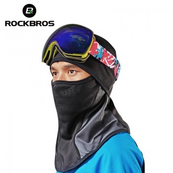 ROCKBROS Winter Cycling Cap Fleece Thermal Keep Warm Windproof Cycling Face Mask Balaclava Skiing Fishing Skating Hat Headwear