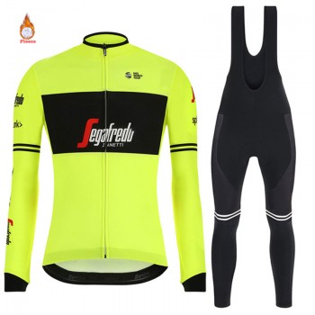 TREKKING SEGAFREDO 2019 Winter Thermal Fleece Warm Cycling Jersey Set Thermal Cycling Clothing Mtb Riding Apparel Ropa Ciclismo