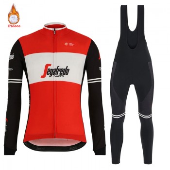 TREKKING SEGAFREDO 2019 Winter Thermal Fleece Warm Cycling Jersey Set Thermal Cycling Clothing Mtb Riding Apparel Ropa Ciclismo