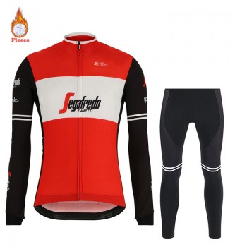 TREKKING SEGAFREDO 2019 Winter Thermal Fleece Warm Cycling Jersey Set Thermal Cycling Clothing Mtb Riding Apparel Ropa Ciclismo