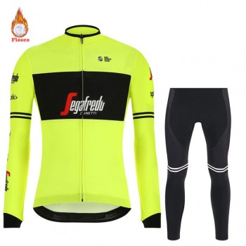 TREKKING SEGAFREDO 2019 Winter Thermal Fleece Warm Cycling Jersey Set Thermal Cycling Clothing Mtb Riding Apparel Ropa Ciclismo