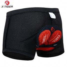 X-Tiger Mens Cycling Underwear Bicycle Mountain MTB Shorts Riding Bike Sport Underwear Compression Tights Shorts 5D Padded