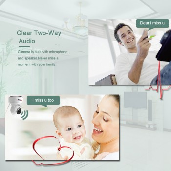 BESDER HD 720P Home Security IP Camera Two Way Audio Wireless Mini Camera 1MP Night Vision CCTV WiFi Camera Baby Monitor iCsee