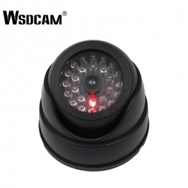 Outdoor CCTV Fake Simulation Dummy Camera Home Surveillance Security Dome Mini Camera Flashing LED Light Fake Camera Black