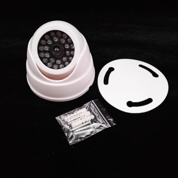 Outdoor CCTV Fake Simulation Dummy Camera Home Surveillance Security Dome Mini Camera Flashing LED Light Fake Camera Black