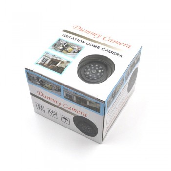 Outdoor CCTV Fake Simulation Dummy Camera Home Surveillance Security Dome Mini Camera Flashing LED Light Fake Camera Black