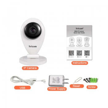 Sricam SP009 HD 720P Mini Wifi IP Camera Wireless P2P Baby Monitor Network CCTV Security Camera with IR-cut Two Way Audio