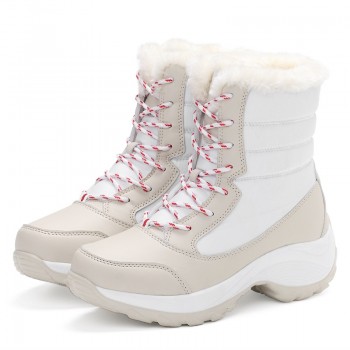 Women Boots Waterproof Winter Shoes Women Snow Boots Platform Keep Warm Ankle Winter Boots With Thick Fur Heels Botas Mujer 2018