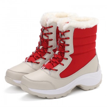 Women Boots Waterproof Winter Shoes Women Snow Boots Platform Keep Warm Ankle Winter Boots With Thick Fur Heels Botas Mujer 2018