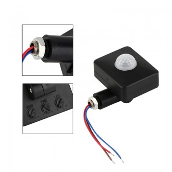High Quality Automatic 10MM 12MM AC 85-265V Security PIR Infrared Motion Sensor Detector Wall LED Light Outdoor 160 Degrees