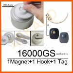 original 16000GS universal detacher eas security tag remover1pcs+super security tag detacher hook1pcs factory sale free shipping