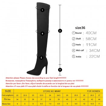 DoraTasia brand new women shoes woman boots large size 31-43 autumn over the knee boots thin high heels shoes sexy party boot