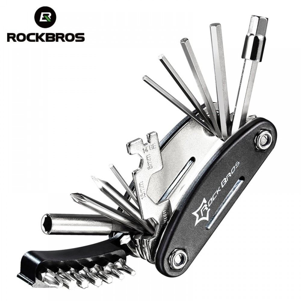 ROCKBROS 16 in 1 Bicycle Tools Sets Mountain Bike Bicycle Multi Repair Tool Kit Hex Spoke Wrench Mountain Cycle Screwdriver Tool