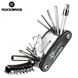 ROCKBROS 16 in 1 Bicycle Tools Sets Mountain Bike Bicycle Multi Repair Tool Kit Hex Spoke Wrench Mountain Cycle Screwdriver Tool