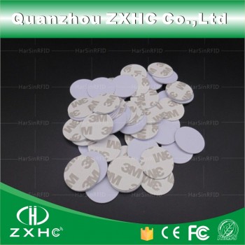 (10pcs) RFID 125KHz 25mm T5577 Sticker Rewritable Adhesive Coin Cards Tag For Copy Round Shape PVC Material