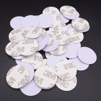(10pcs) RFID 125KHz 25mm T5577 Sticker Rewritable Adhesive Coin Cards Tag For Copy Round Shape PVC Material