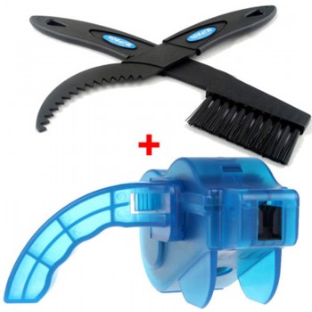 Bike RepairTool Scrubbe Cleaning Cleaner Wash brush MTB Cycling Bicycle Set Flywheel Clean motorcycle Chain tension guide Blue