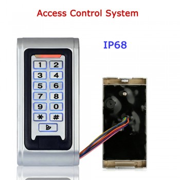 Door Access Control System Controller Waterproof IP68 Metal Case RFID Reader Keypad + Electric Strike Lock
