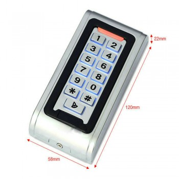 Door Access Control System Controller Waterproof IP68 Metal Case RFID Reader Keypad + Electric Strike Lock