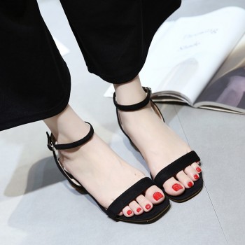 SC6306 womens shoes square head open toe students