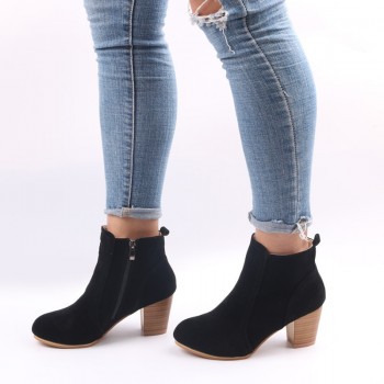 Tangnest Vintage Women Ankle Boots Comfort Low Heels Shoes Woman Short Riding Booties Sexy High Heels Plus Size 35-43 XWX7078