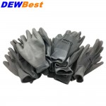 DEWBest 12/24pairs 13G black PU Work Gloves Palm Coated working gloves,Workplace Safety Supplies,Safety Gloves guantes trabajo