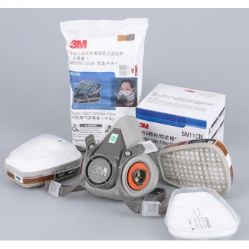 3M 6200 Half Face Painting Spraying Respirator Gas Mask  17 In 1 Suit Safety Work Filter Dust Mask