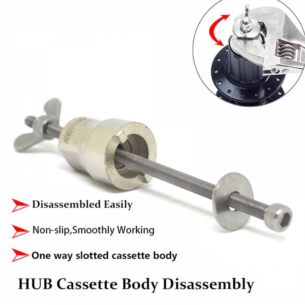 Catazer Stainless Steel Bicycle Hub Cassette Body Disassembly Tool With Sleeve Mountain Bike Road Bicycle Hub Remover Repair