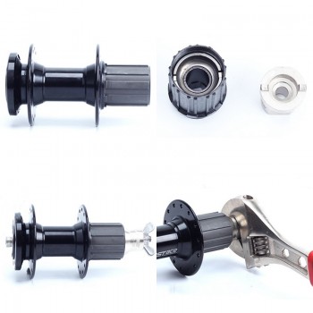 Catazer Stainless Steel Bicycle Hub Cassette Body Disassembly Tool With Sleeve Mountain Bike Road Bicycle Hub Remover Repair