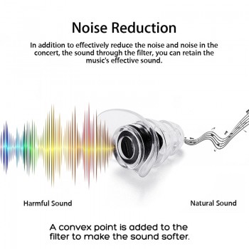 1 Pair Soft Silicone Ear Plugs Ear Protection Reusable Professional Music Earplugs Noise Reduction For Sleep DJ Bar Bands Sport