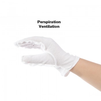 ABESO 2 pairs/lot White 100% Cotton Ceremonial gloves for male female Serving / Waiters/drivers/Jewelry Gloves A6001