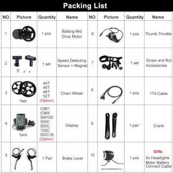 Bafang BBS02B 48V 750W Mid Drive Motor 8fun BBS02 Bicycle Electric Bike Conversion Kits DPC18 850C 500C C965 C961 eBike Display