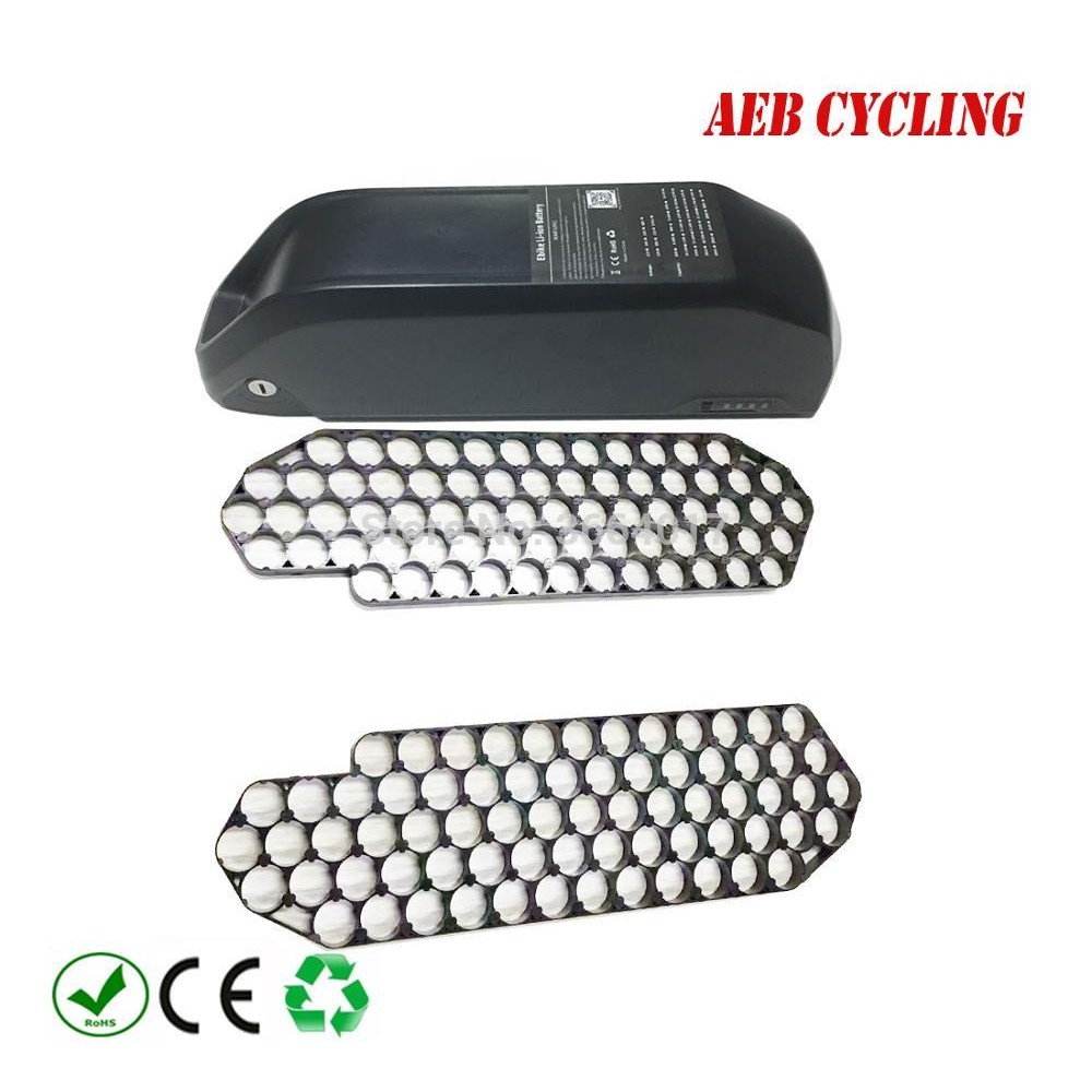 Free shipping jumbo shark polly-2 down tube ebike battery case DP-6 70 Pcs 18650 cells ebike battery case for fat tire bike