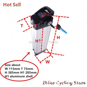 Free Shipping new lithium ion 36v 10ah 12ah 14ah 15ah 16ah 17ah 20ah silver fish battery replace or upgrade for Ebike battery