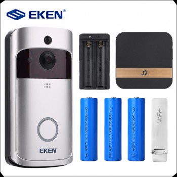 EKEN V5 Smart WiFi Video Doorbell Camera Visual Intercom with Chime Night vision IP Door Bell Wireless Home Security Camera