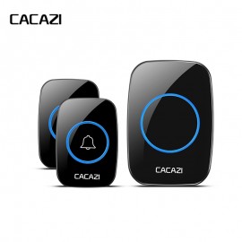 CACAZI New Waterproof Wireless Doorbell 300M Remote CALL EU/UK/US/AU Plug smart Door Bell Chime 220V 1V2 buttons 1V2 receivers