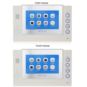 JERUAN Home safety 7`` LCD Color Touch Screen video door phone Record intercom system Metal shell HD MiNi Camera FREE SHIPPING
