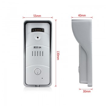 JERUAN Home safety 7`` LCD Color Touch Screen video door phone Record intercom system Metal shell HD MiNi Camera FREE SHIPPING