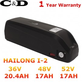 EU Tax free Original 36V 48V 52V 25A 30A 40A BMS 350W 500W 750W 1000W 1500W Hailong Battery 18650 Cell E-bike BBS02 BBSHD bafang