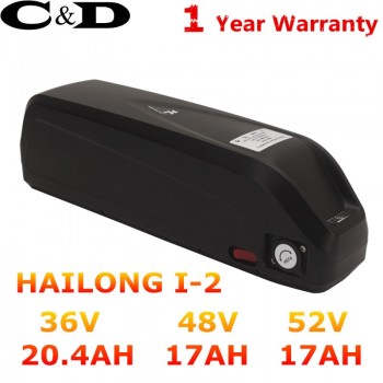 EU Tax free Original 36V 48V 52V 25A 30A 40A BMS 350W 500W 750W 1000W 1500W Hailong Battery 18650 Cell E-bike BBS02 BBSHD bafang