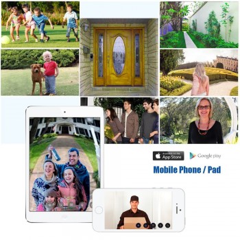 Waterproof Battery Wireless Video Door Phone Doorbell  with Speaker phone Intercom System 720P Night Vision PIR Camera Doorphone