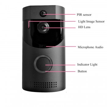 Waterproof Battery Wireless Video Door Phone Doorbell  with Speaker phone Intercom System 720P Night Vision PIR Camera Doorphone