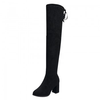 SONDR over the knee boots platform high heel bottes femme 2019 nouveau black rubber shoes woman Pointed Toe Zipper botas mujer