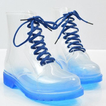 Jelly Shoes Rain Boots Ladies Shoes Women Fashion Womens Flat Transparent Martin Boots Water Shoes Waterproof Shoe BeautyFeet