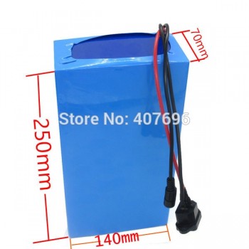 Rechargeable 500W 48V 15AH battery pack 750W 48 V 15AH ebike e scooter Lithium ion battery 20A BMS 2A Charger Free customs fee
