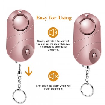Personal Alarm Safe Sound Emergency Self-Defense Security Alarm Keychain LED Flashlight for Women Girls Kids Elderly Explorer