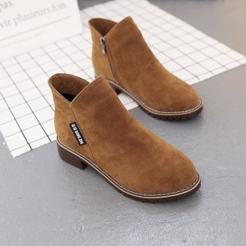 New Classic Women Ankle Boots Winter Female Snow Women Casual shoes Thick Heel Suede Warm Fur Plush Women Shoes Women Booties